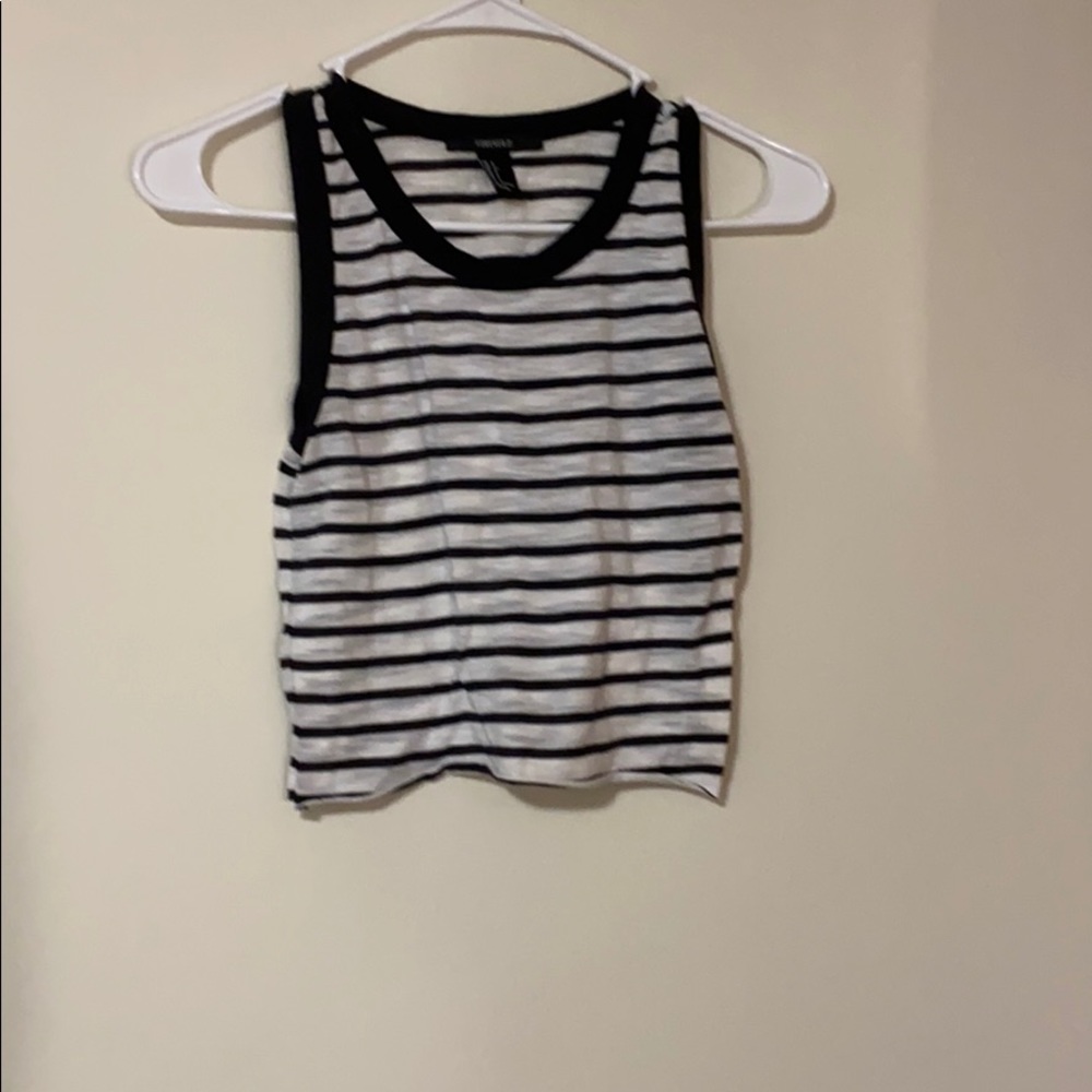 I am selling this white and black striped tank top
